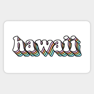 Hawaii Rainbow Overlapping Design Magnet